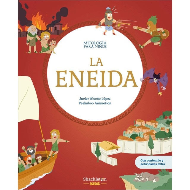 "La Eneida: Libro infantil con juegos y actividades extra | Las mejores historias de la mitología griega y romana, convertidas en precioso (Tapa dura)"
