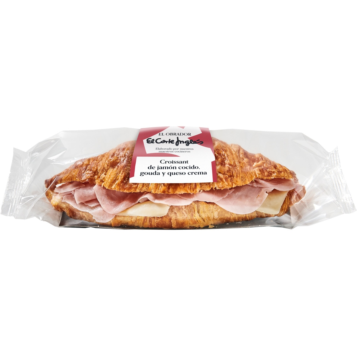 croissant mixto de jamón cocido, queso gouda y queso crema
