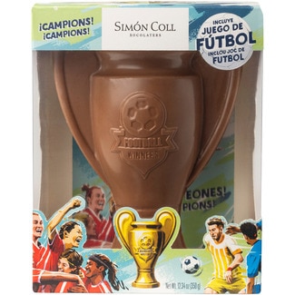 Copa de Campeones de Pascua de chocolate con leche + regalo de juego de fútbol unidad 350 g - Simon Coll