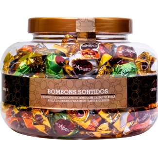 Candycat Bombons Recheados Sortidos frasco 800 g