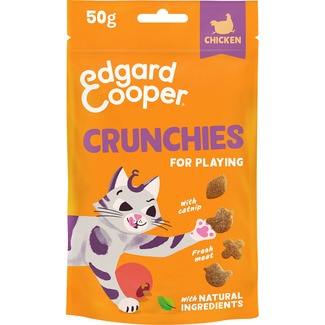 EDGARD&COOPER Snacks para gatos adultos pollo sin cereales bag 50 g
