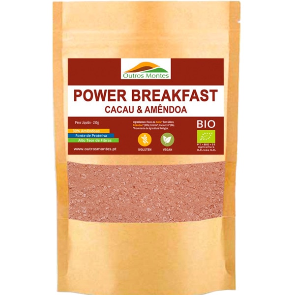 Pequeno Almoço Cacau e Amêndoas embalagem 250 g