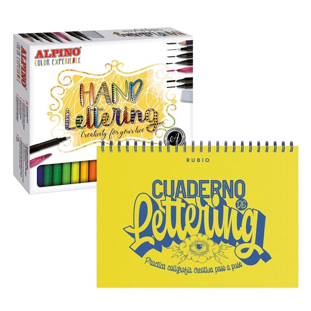 Pack cuaderno Lettering  y colores