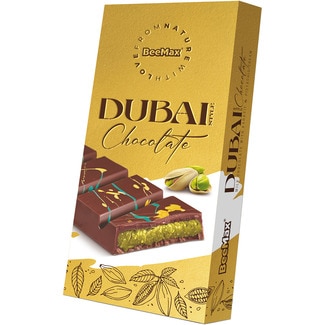 BEEMAX chocolate Dubai Style relleno de crema de pistacho tableta 200 g