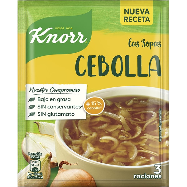 sopa de cebolla sobre 50 g