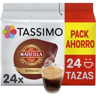 TASSIMO Marcilla café espresso pack ahorro envase 24 cápsulas