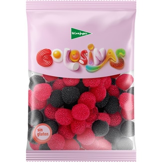 EL CORTE INGLES moras de goma rojas y negras sin gluten bolsa 200 g