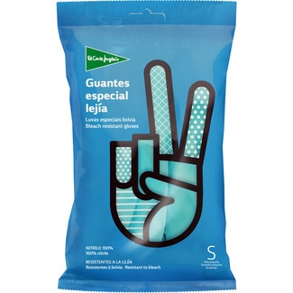 EL CORTE INGLES guantes nitrilo especial lejía talla pequeña paquete 1 unidad