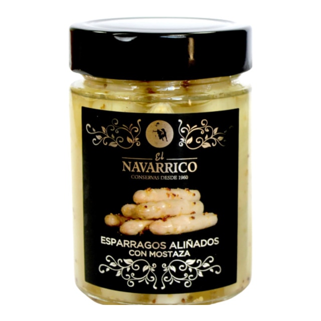 Espárragos blancos aliñados con mostaza El Navarrico