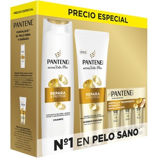 PANTENE PRO-V pack Repara & Protege con champú + acondicionador + ampollas tratamiento intensivo