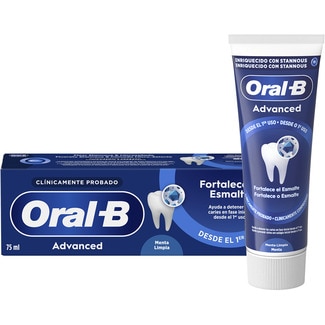 ORAL B Advanced pasta de dientes menta limpia fortalece el esmalte tubo 75 ml