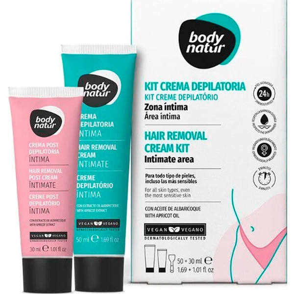 Creme Depilatório Kit Zonas Sensíveis 50 + 30 ml embalagem 50 ml