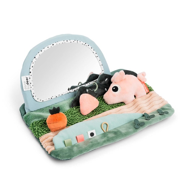 Done by Deer – Espejo sensorial Done by Deer Tummy Time colección Tiny farm.