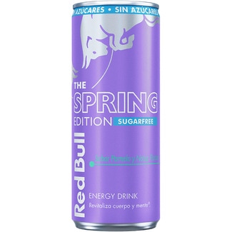 RED BULL bebida energética sabor pomelo y notas florales sin azúcar The Spring Edition lata 25 cl