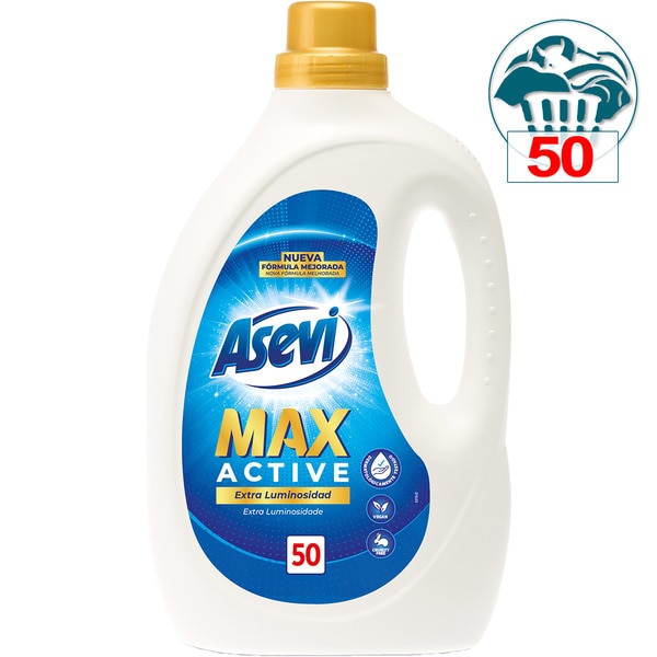 detergente líquido Max Active botella 50 dosis