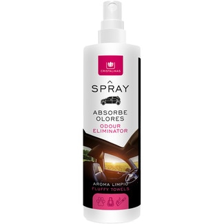 CRISTALINAS ambientador de coche Aire Limpio aroma Fluffy Towels absorbeolores Spray 100 ml