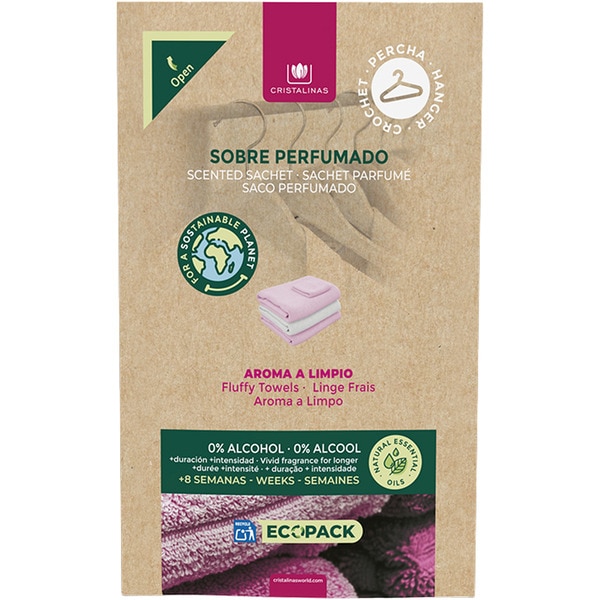 ambientador perfumado de armario aroma a limpio sachet 1 each