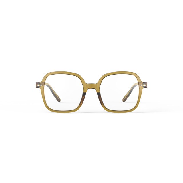 Gafas de lectura Izipizi #OFFICE forma trapecio verde golden.