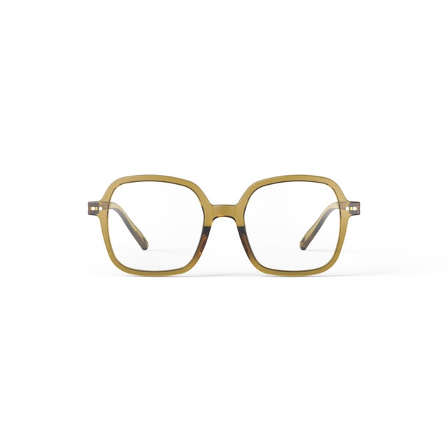 Gafas de lectura Izipizi #OFFICE forma trapecio verde golden.