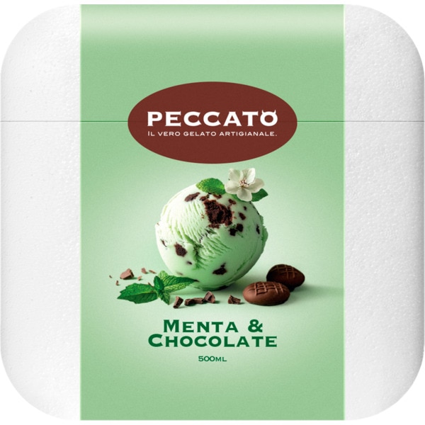 Gelado de Menta e Chocolate embalagem 500 ml