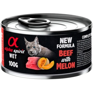 Alpha Spirit Alimento Húmido para Gato Bife e Melão lata 100 g