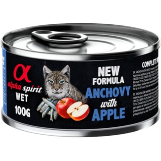 Alpha Spirit Alimento Húmido para Gato Anchovas e Maçã lata 100 g
