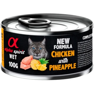 Alpha Spirit Alimento Húmido para Gato Galinha e Ananás lata 100 g