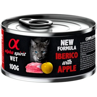 Alpha Spirit Alimento Húmido para Gato Porco e Maçã lata 100 g