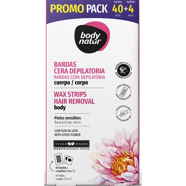 Bandas de Cera Depilatória para Corpo embalagem 40 unidades