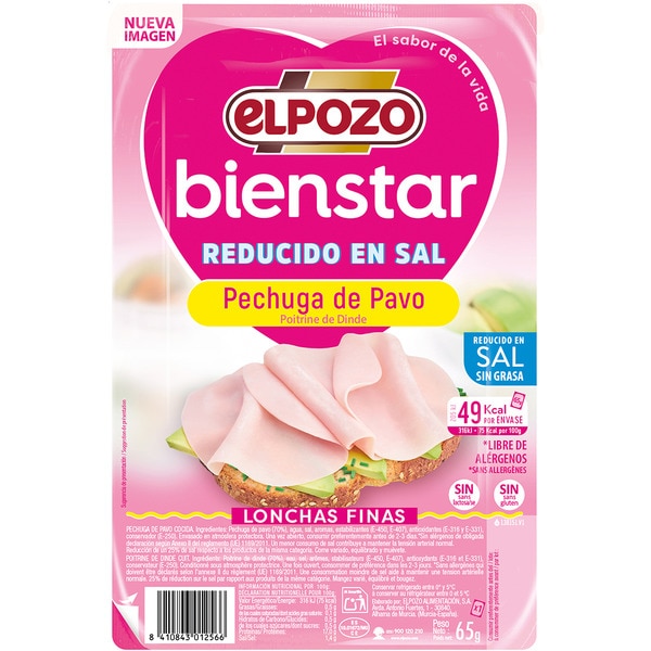 BienStar Putenbrust ohne Fett salzarm in feinen Scheiben gluten- und laktosefrei Behälter 75 g