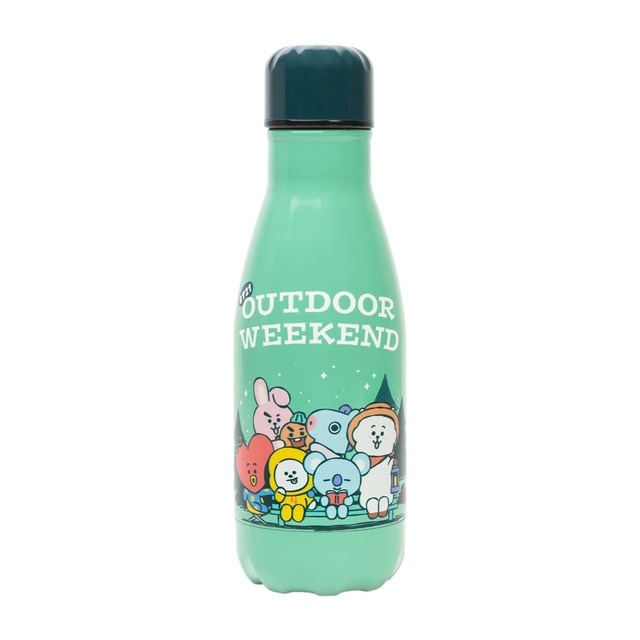 Botella metálica hot & cold 260ml BT21 Erik verde.