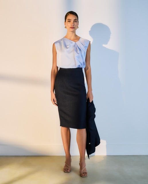 Woman El Corte Inglés - Falda texturada.