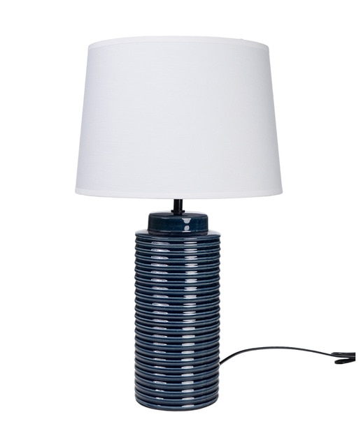 Lampara ceramica cobalto c pantalla