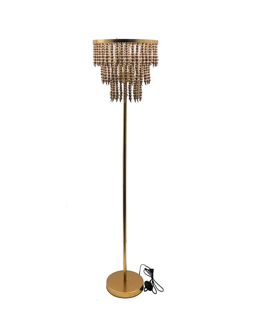 Lampara suelo metal madera