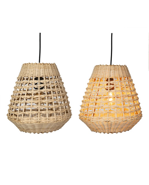 Lampara colgante rattan e27 220-240v