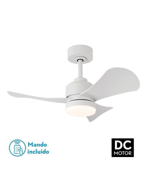 Ventilador techo 3 aspas lampara madera