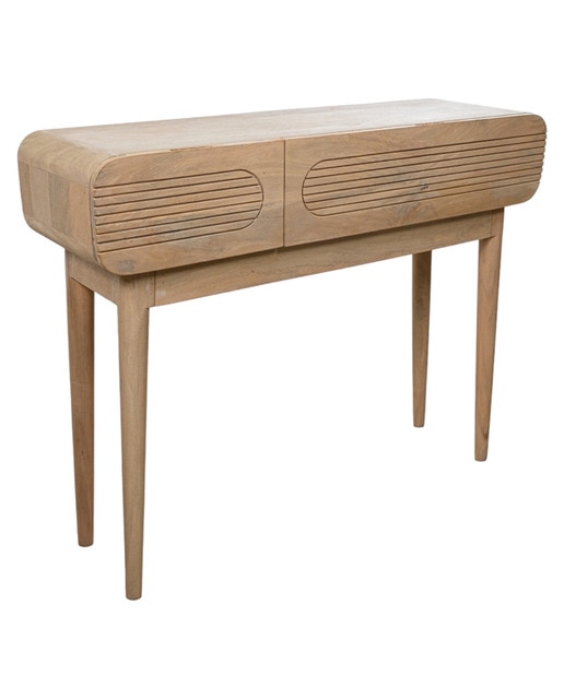 Consola 2 cajones madera mango