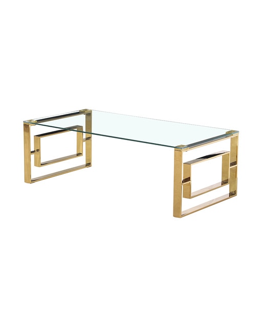 Mesa acero inox vidrio templado