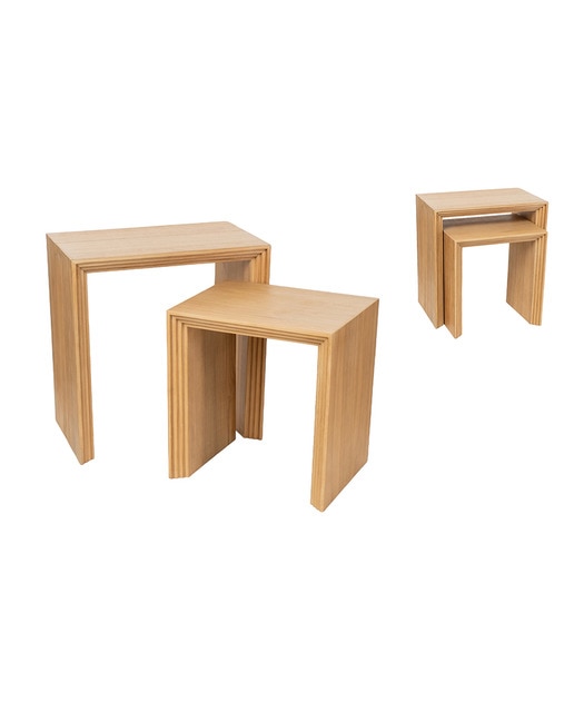 Set 2 mesas madera pino