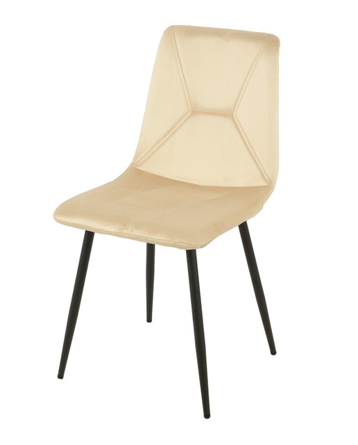 Silla tapizada patas metal