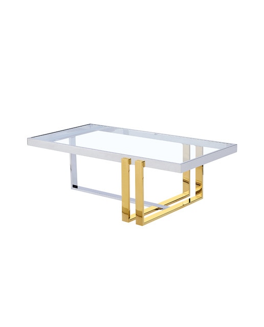 Mesa acero inox vidrio temp