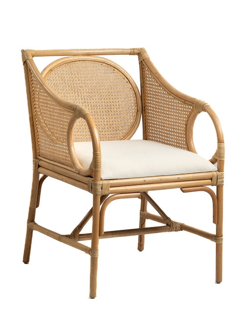 Butaca rattan c cojin