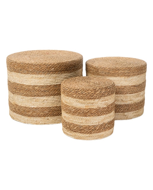 Set 3 taburetes  fibras