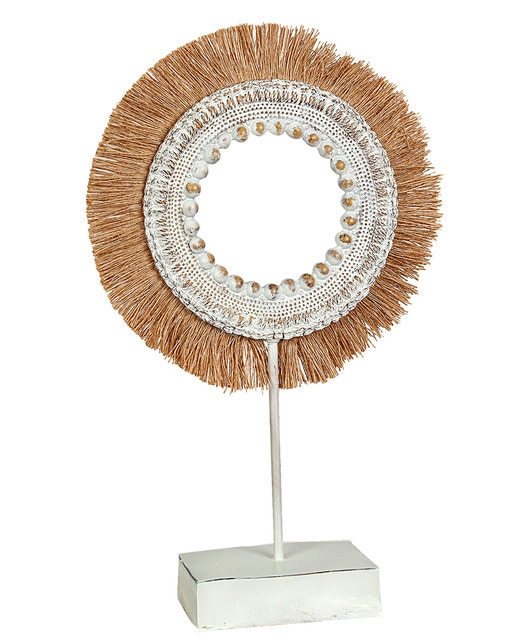 Disco resina c flecos en soporte madera