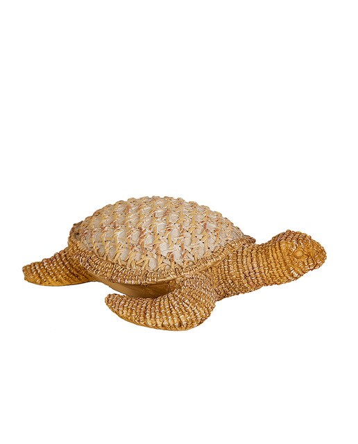 Figura tortuga resina de rattan