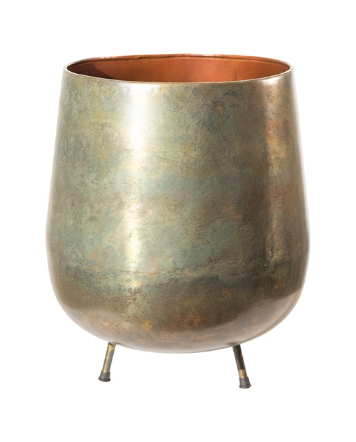 Maceta metal antique