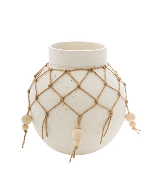 Jarron ceramica cuerdas
