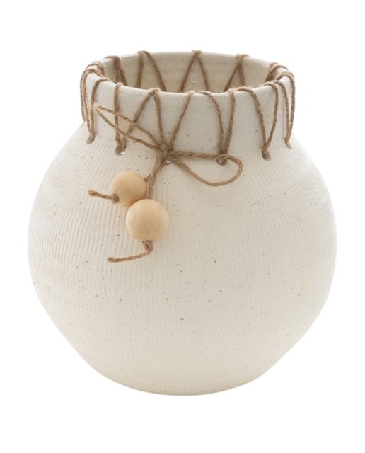 Florero ceramica cuerda