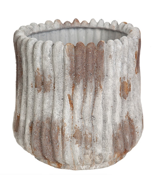 Maceta ondulada ceramica rustico