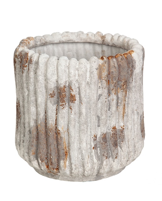 Maceta ondulada ceramica rustico